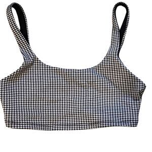 Alo Yoga Micro Houndstooth Sports Bra.  Black/Gray. Size XS